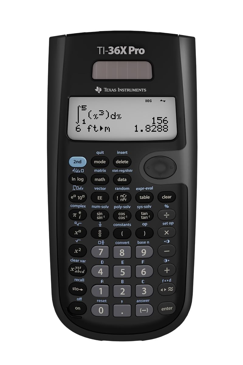 Texas Instruments TI-36X Pro Engineering/Scientific Calculator | 9.7 Inch | Black. Texas Instruments