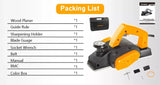 WORKSITE Professional Electric Wood Planer 110-120V Thicknesser Machine Mini Portable Woodworking Machinery Hand Planer 620W - EPW102 Worksite Power Tools