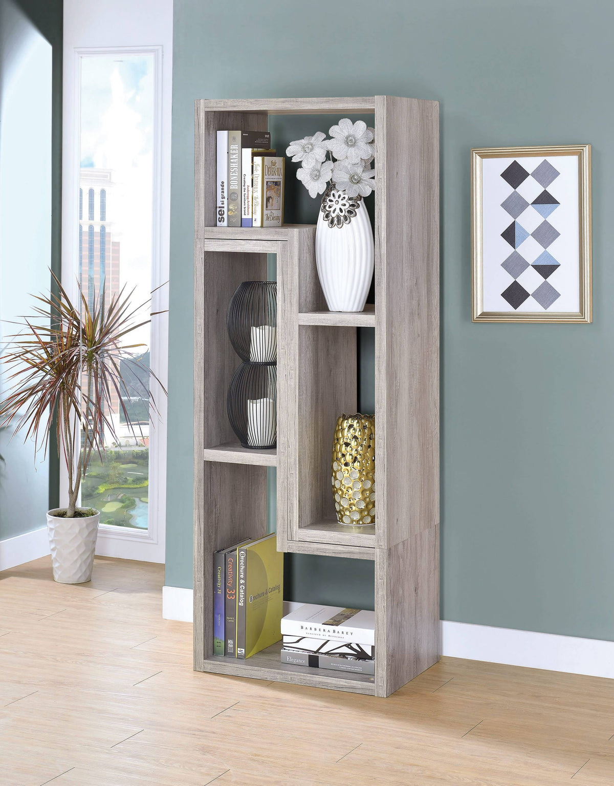 Convertible TV Console And Bookcase Cappuccino - 800329 Pie's Variety Store