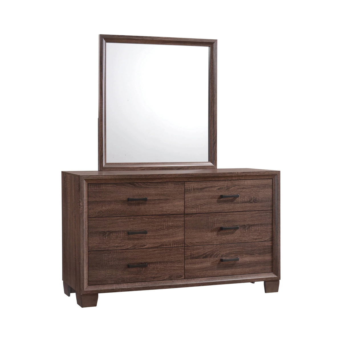 Brandon Framed Mirror Medium Warm Brown - 205324 Pie's Variety Store