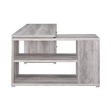Hertford L-Shape Office Desk With Storage Grey Driftwood - 804462 Pie's Variety Store