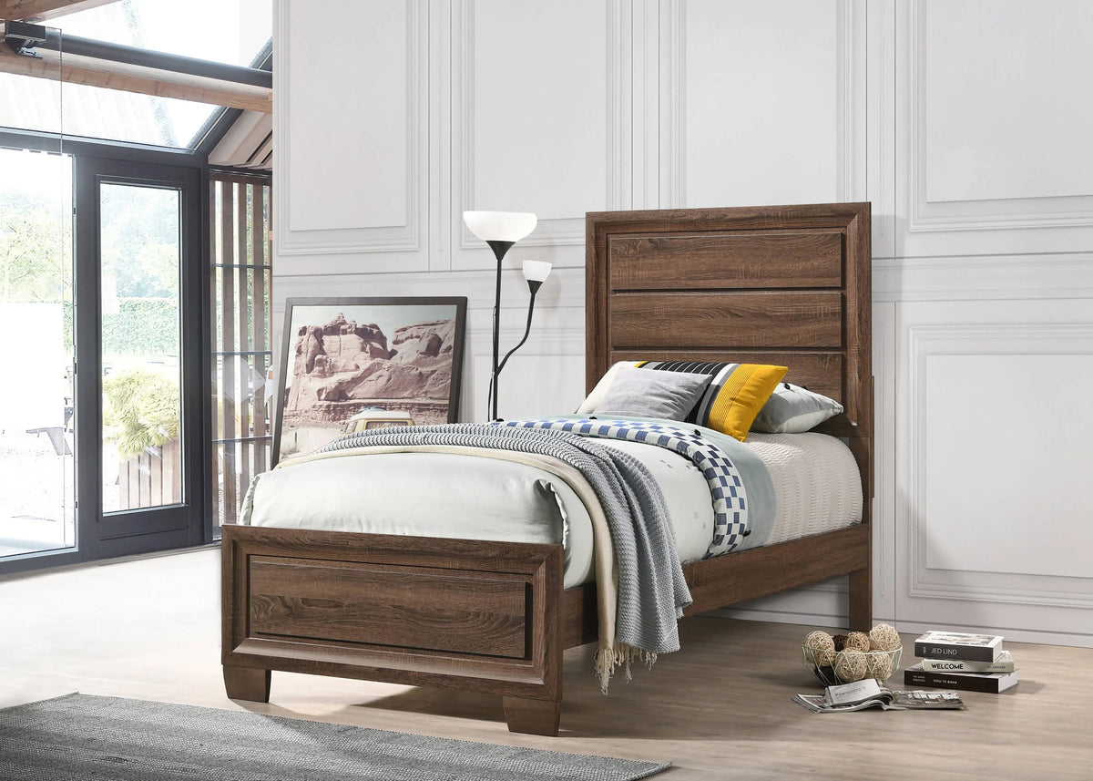 Brandon Twin Panel Bed Medium Warm Brown - 205321T Pie's Variety Store