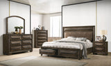 Preston Eastern King 2-Drawer Storage Bed Rustic Chestnut - 205440KE Pie's Variety Store