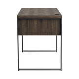 Pattinson 3-Drawer Writing Desk Aged Walnut And Gunmetal - 803370 Pie's Variety Store