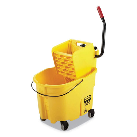 Bucket & Wringer 35QT This mop bucket can handle any mopping job with ease. The famous patent-pending wave brake technology in every WaveBrake bucket reduces splashing up to 40% for a safer environment