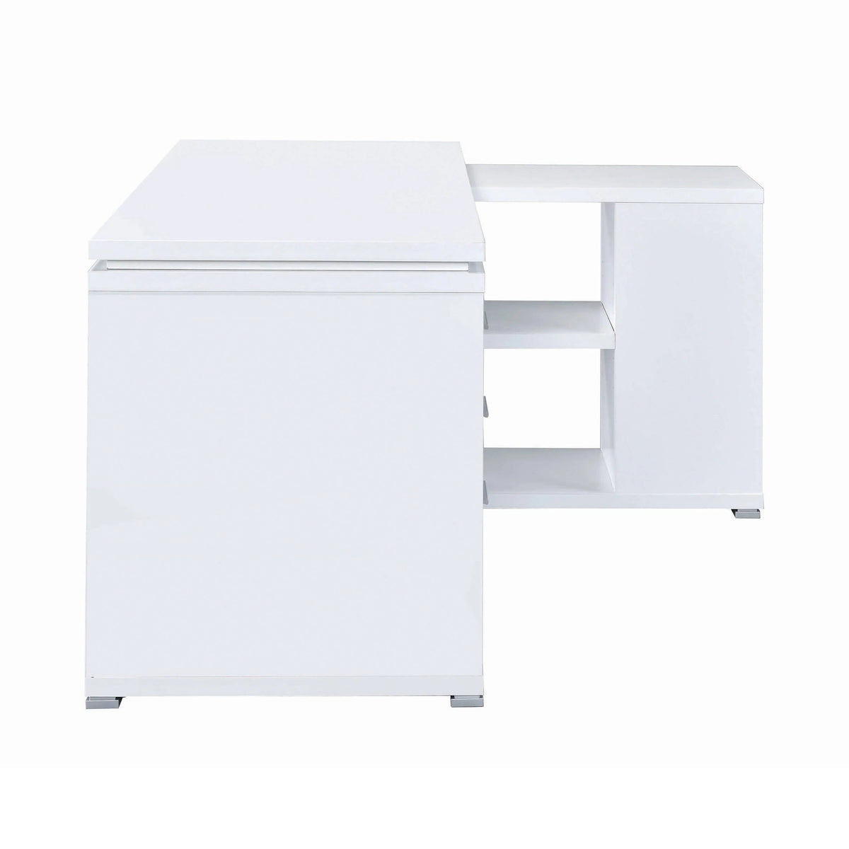 Yvette L-Shape Office Desk White - 800516 Pie's Variety Store