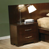 Jessica 2-Drawer Nightstand Cappuccino - 200712 Pie's Variety Store