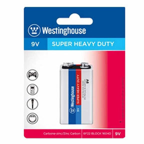 Westinghouse Super Heavy Duty 9V Battery 1 PK  Ideally for Clocks