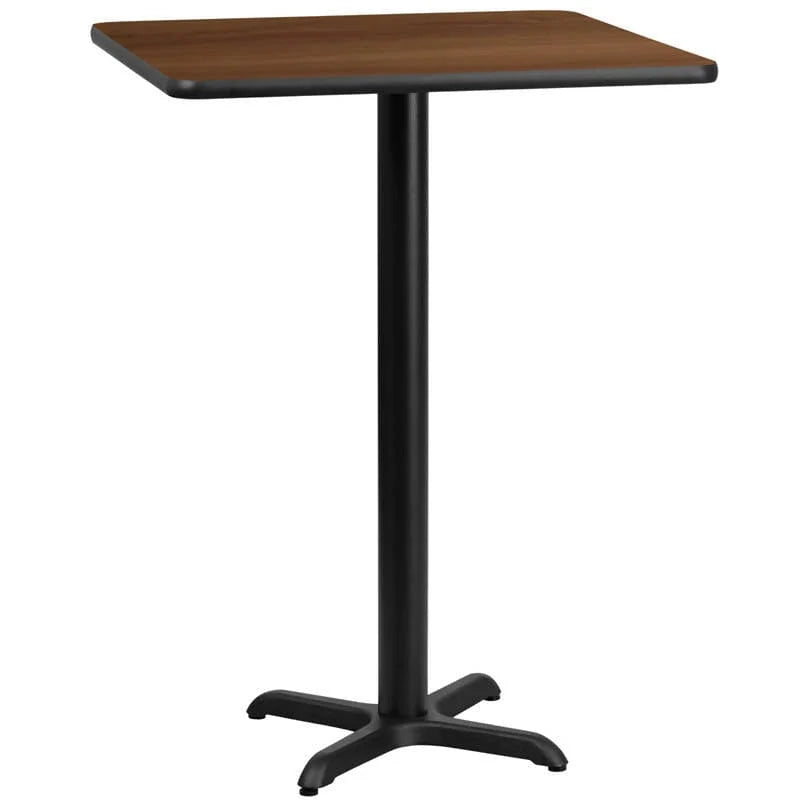 24'' Square Natural Laminate Table Top with 22'' x 22'' Bar Height Table Base [XU-NATTB-2424-T2222B-GG] Fl Furniture