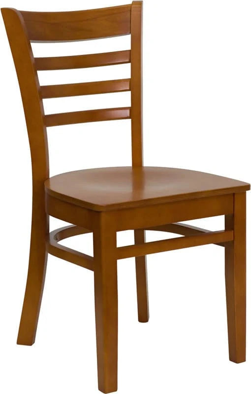 HERCULES Series Ladder Back Cherry Wood Restaurant Chair [XU-DGW0005LAD-CHY-GG] Pie's Variety Store