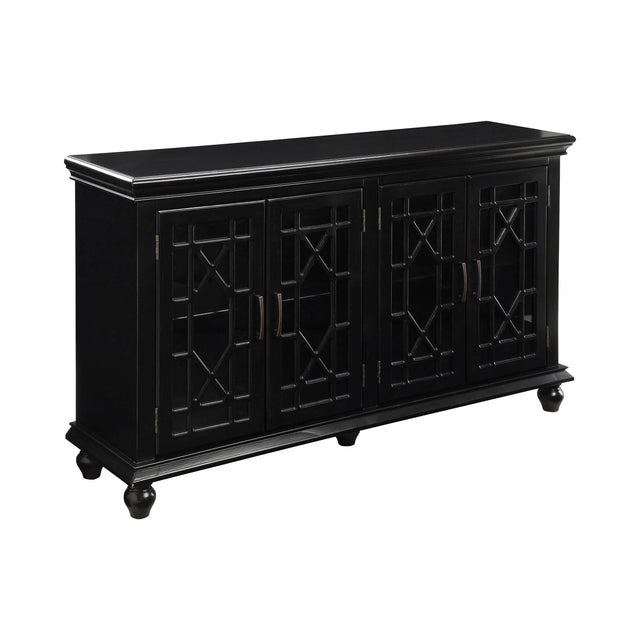 4-Door Accent Cabinet Black - 950639 Pie's Variety Store