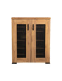 Metal Mesh Door Accent Cabinet Golden Oak - 951107 Pie's Variety Store