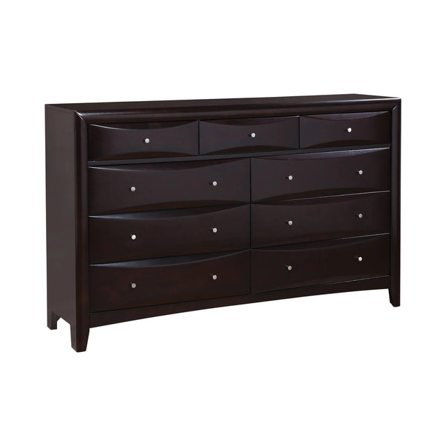 Phoenix 9-Drawer Dresser Deep Cappuccino - 200413 Pie's Variety Store