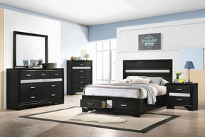 Miranda 4-Piece Full Storage Bedroom Set Black - SET4PC206361F Pie's Variety Store