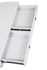 Gemma 2-Drawer Writing Desk Glossy White And Chrome - 802141 Pie's Variety Store