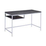 Kravitz Rectangular Writing Desk Weathered Grey And Chrome - 801271 Pie's Variety Store