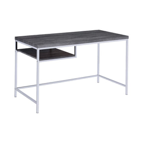 Kravitz Rectangular Writing Desk Weathered Grey And Chrome - 801271 Pie's Variety Store