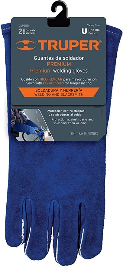TRUPER Heavy Duty Leather Welding and Blacksmith Gloves