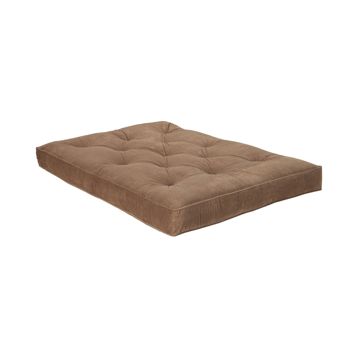 Button Tufted Luxury Futon Pad Brown - 2019BRN A-Z Store Nadia