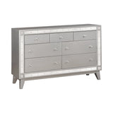 Leighton 7-Drawer Dresser Metallic Mercury Collection: This Stunning Dresser Instantly Dresses Up A Bedroom