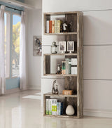 5-Tier Bookcase Designed with a whimsical profile