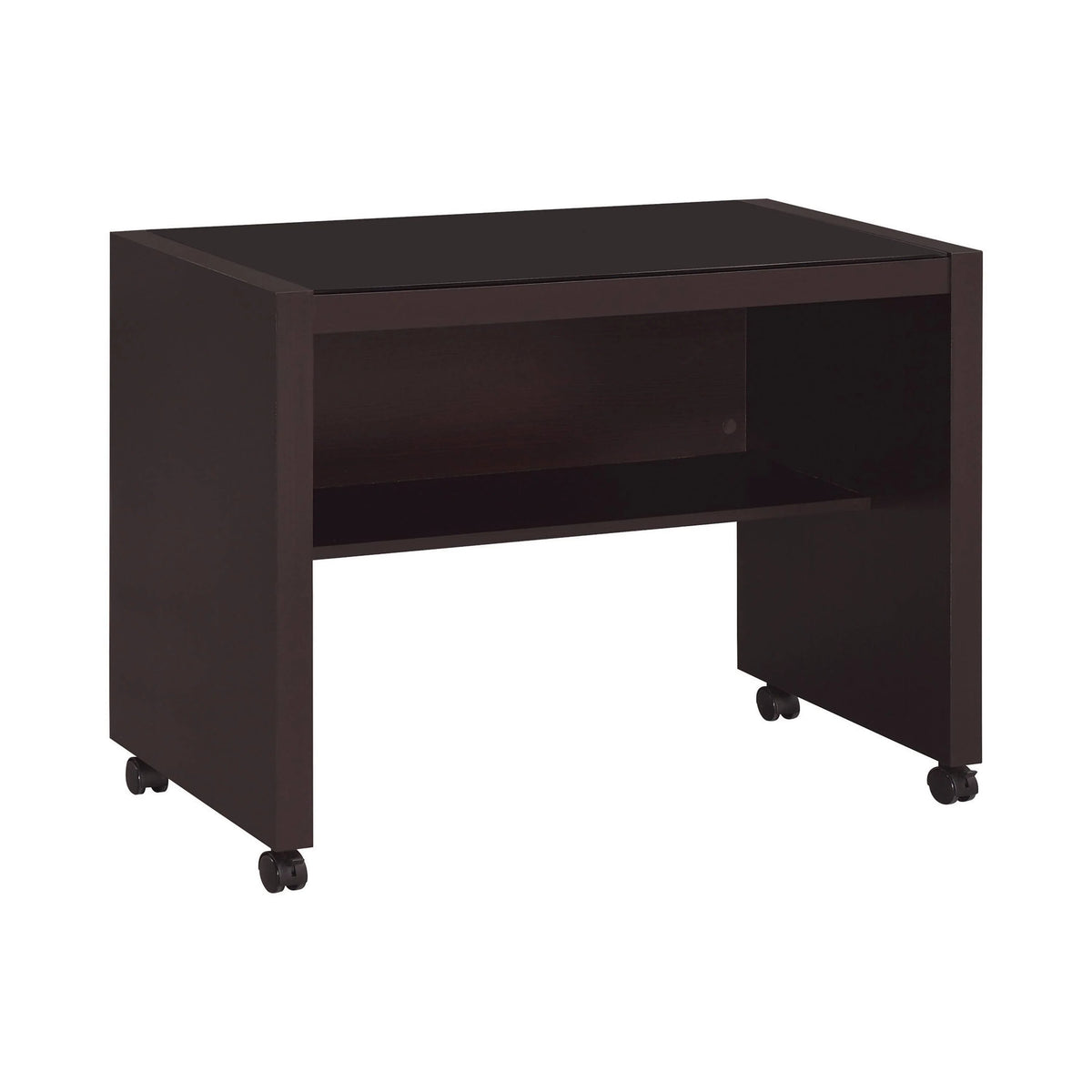 Skylar Computer Desk With Keyboard Drawer Cappuccino 4PC Set - 800901-S3 Pie's Variety Store