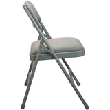 2-Pack Advantage Grey Padded Metal Folding Chair - Grey 1-in Fabric Seat [DPI903F-GG-2] Fl Furniture
