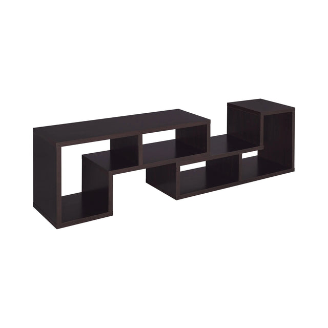 Convertible TV Console And Bookcase Cappuccino - 800329 Pie's Variety Store