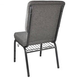 Advantage Navy Church Chair with Book Rack 18.5 in. Wide [PCHT185-101-BR] Pie's Variety Store