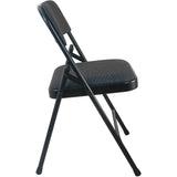 2-Pack Advantage Black Padded Metal Folding Chair - Black 1-in Fabric Seat [DPI903F-BLKBLK-2] Fl Furniture