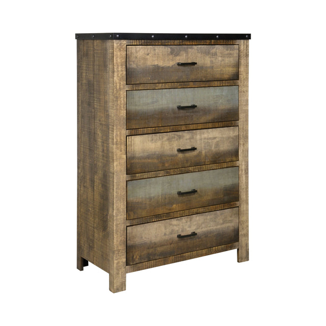 Sembene 5-Drawer Chest Antique Multi-Color Collection: You'll Love The Design Of This Chest