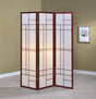 3-Panel Folding Floor Screen White And Cherry Provide a privacy measure or a Room Divider. - 900110 MEGA