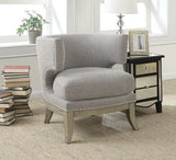 Barrel Back Accent Chair White And Weathered Grey - 902559 ebuystt