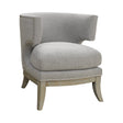 Barrel Back Accent Chair White And Weathered Grey - 902559 ebuystt