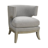 Barrel Back Accent Chair White And Weathered Grey - 902559 ebuystt