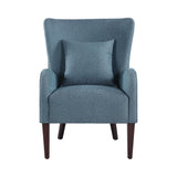 Curved Arm Upholstered Accent Chair Blue - 903963 ebuystt