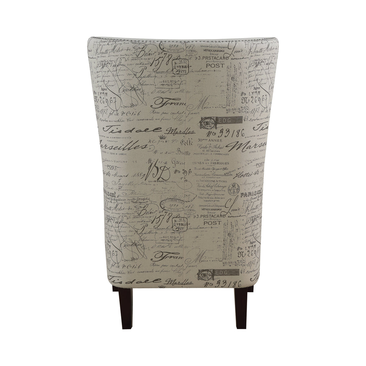 Curved Arm High Back Accent Chair Cream - 904047 ebuystt