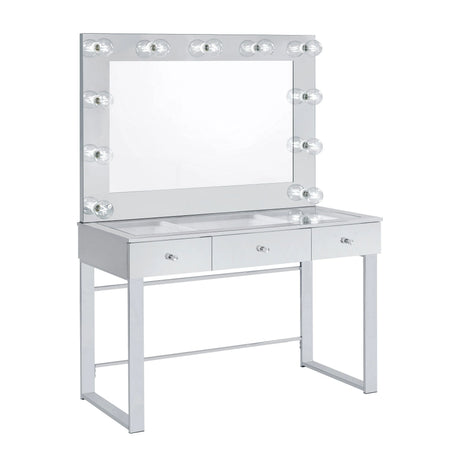  this modern vanity set features a stunning mirror paneled design that reflects surrounding hues- 935934 coastmega