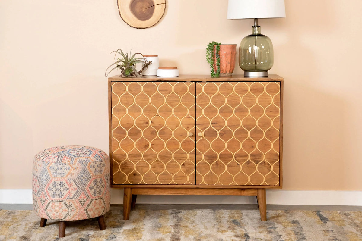 Rectangular 2-Door Accent Cabinet Natural - 953390 Pie's Variety Store