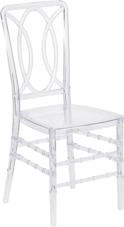 Elegance Crystal Ice Stacking Chair with Designer Back - BH-H007-CRYSTAL-GG ADRIAN'S ELECTRONICS