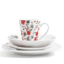 GIBSON HOME Rosetta 16pc Dinnerware Set - 08508117952 Pie's Variety Store