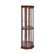 6-Shelf Corner Curio Cabinet Medium Brown - 3393 Pie's Variety Store
