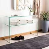 Glass 1-Shelf Rectangular Console Table Clear - 935865 Pie's Variety Store