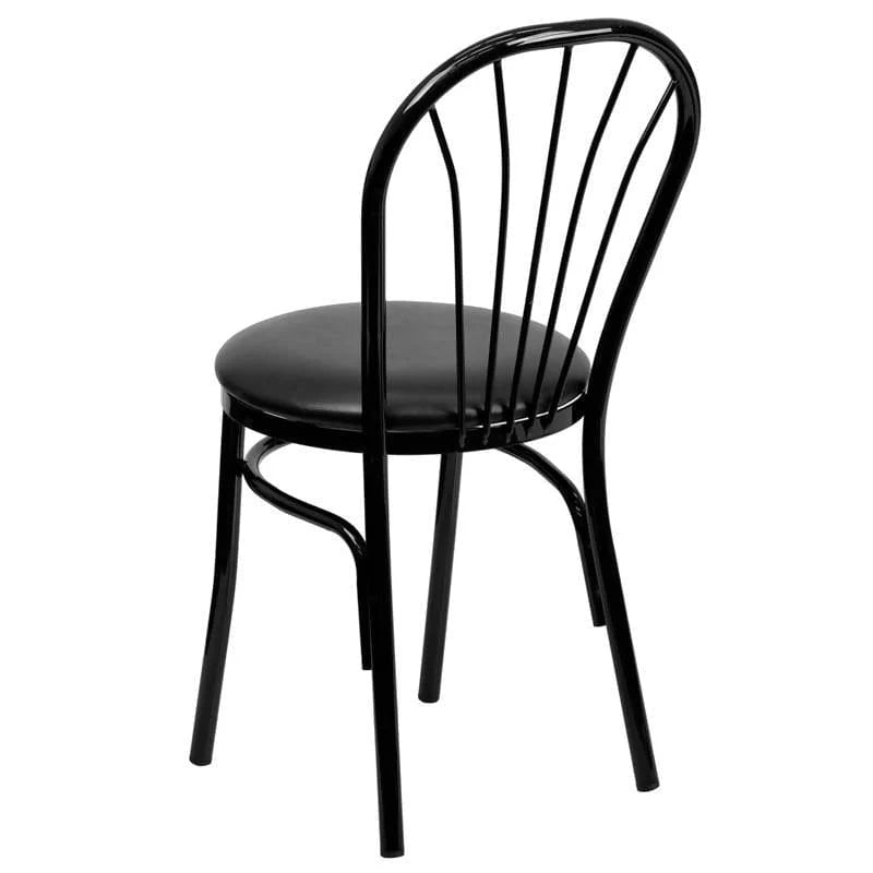 HERCULES Series Fan Back Metal Chair - Burgundy Vinyl Seat [XU-698B-BGV-GG] Pie's Variety Store