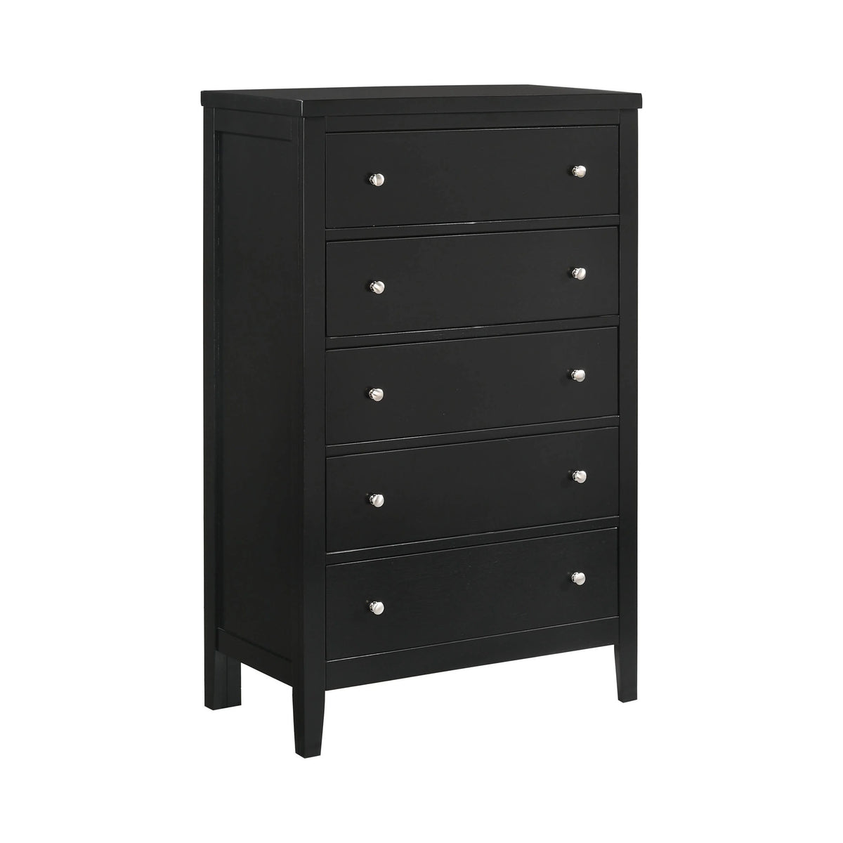 Carlton 5-Drawer Rectangular Chest Black - 215865 Pie's Variety Store