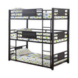 Rogen Full Triple Bunk Bed Dark Bronze - 460394F A-Z Store Nadia