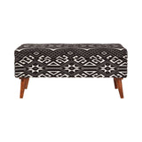 Upholstered Storage Bench Black And White - 918490 Pie's Variety Store