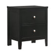 Carlton 2-Drawer Rectangular Nightstand Black - 215862 Pie's Variety Store