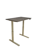 Myers Adjustable Height Standing Desk Weathered Pine And Antique Ivory - 805480 coastmega