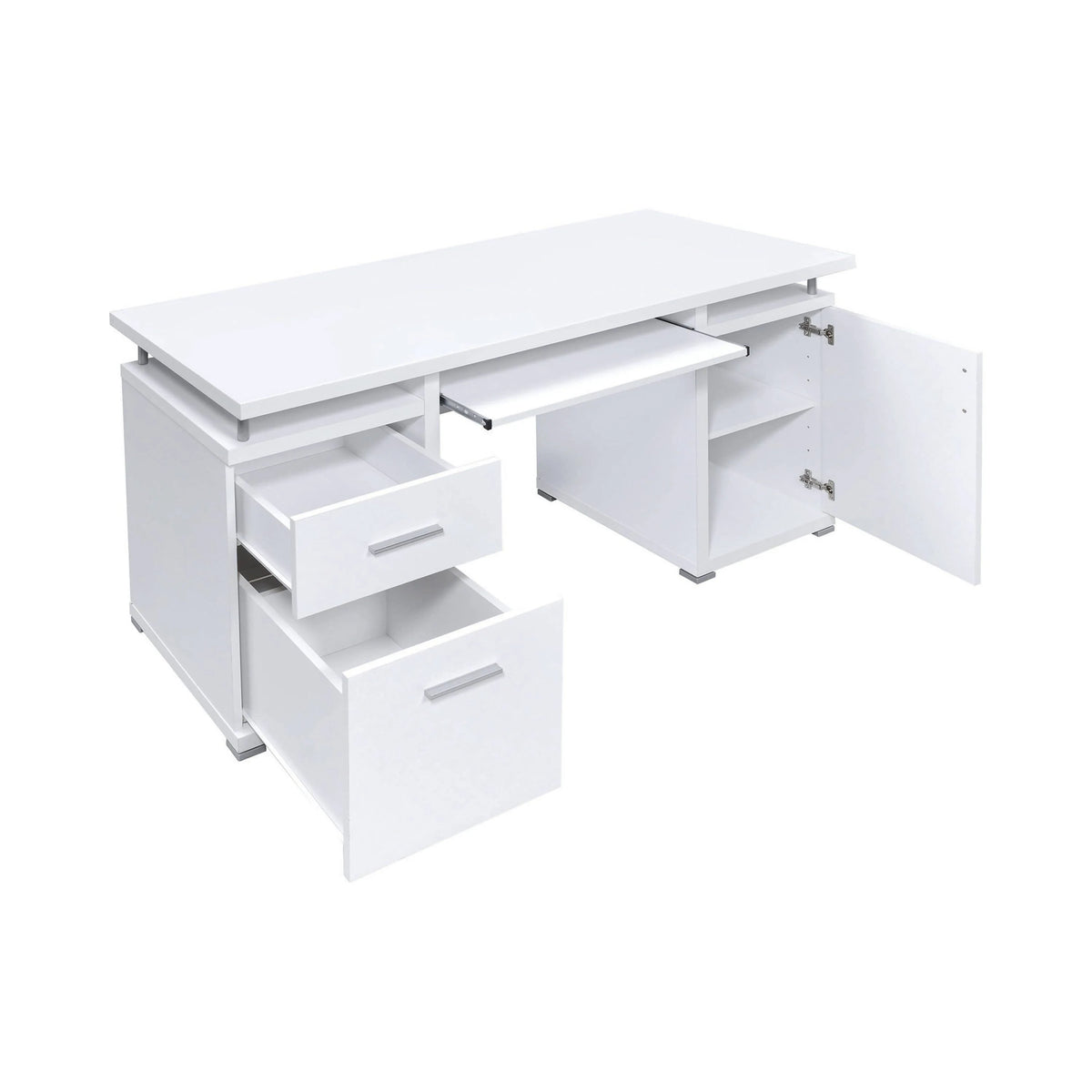 Tracy 2-Drawer Computer Desk Cappuccino - 800107 Pie's Variety Store